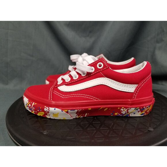 Vans Old Skool Sneakers Canvas Red White Size 13 Kids BRAND NEW IN BOX! - Picture 5 of 11